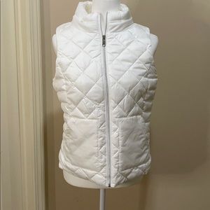 White puffer vest